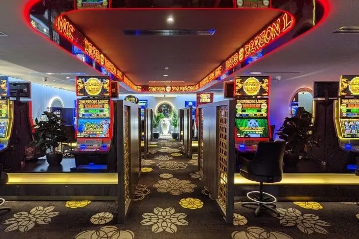 Gaming Room Design Poker Machine Bases and Privacy Screens