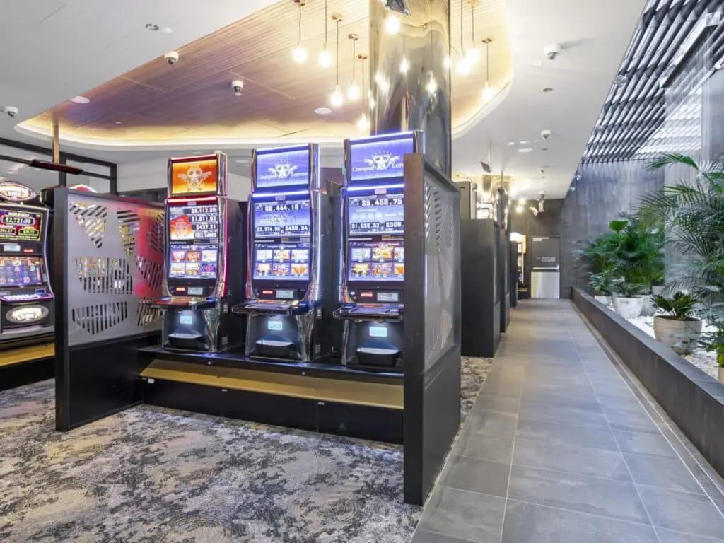 Gaming Room Design Poker Machine Bases and Privacy Screens