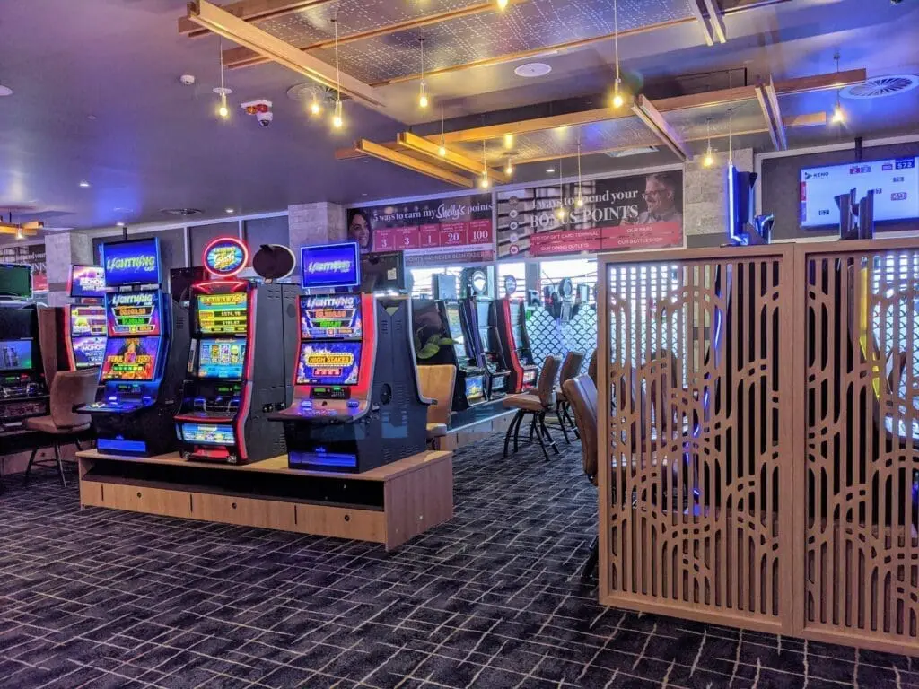 Gaming Room Design Poker Machine Bases and Privacy Screens