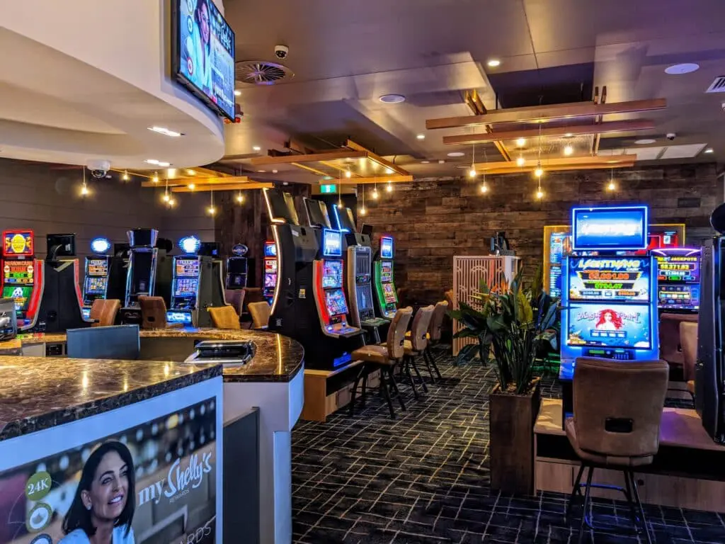 Gaming Room Design Poker Machine Bases and Privacy Screens