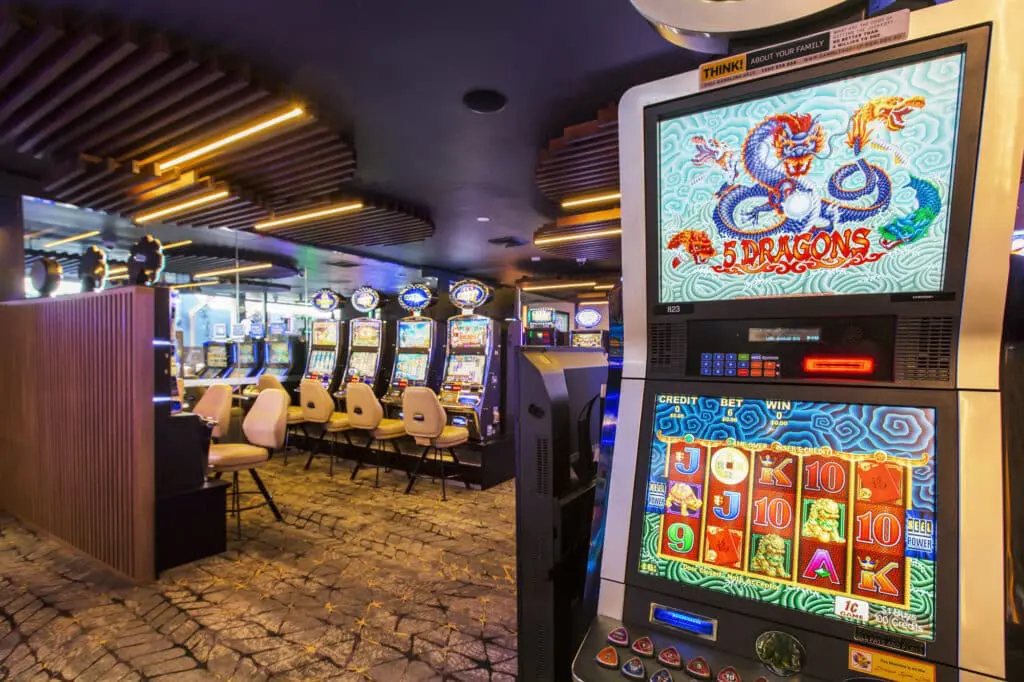 Gaming Room Design Poker Machine Bases and Privacy Screens