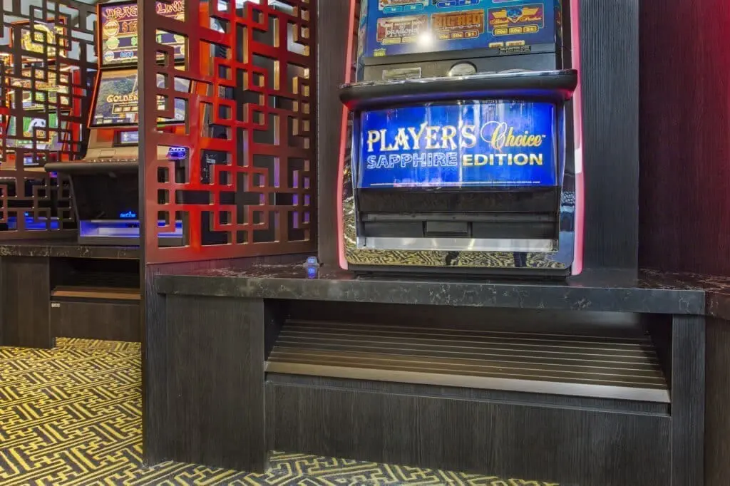Gaming Room Design Poker Machine Bases and Privacy Screens
