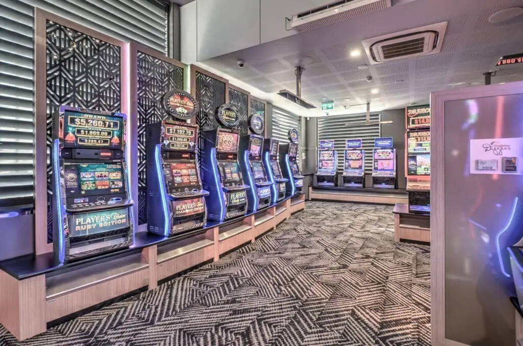 Gaming Room Design Poker Machine Bases and Privacy Screens
