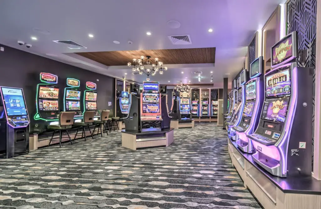 Gaming Room Design Poker Machine Bases and Privacy Screens